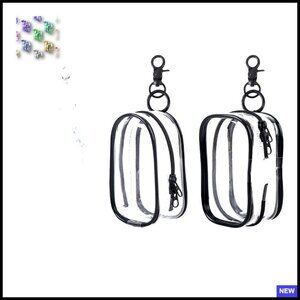 Clear PVC Mini Makeup Bag Keychain Waterproof Travel Organizer Zipper Pouches